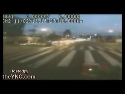 Pizza Delivery Boy on Motorcycle Dashcam Hit by Car (Watch Slow Motion)