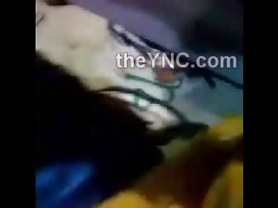 Mob wants to Hack the Head off of Man Hanging Upside Down