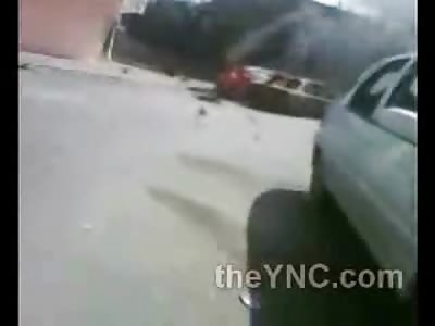 Man Dragged to Safety by Super Hero from Burning Car