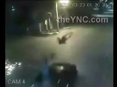 High Speed Collision with a Speeding Car  Sends Two Separate Motorcycles Flying 