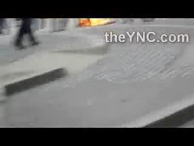 Man sets Himself Ablaze in Amsterdam...Some Help others have Hands in their Pockets