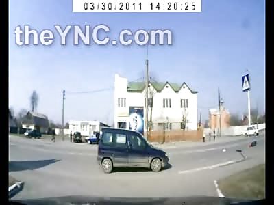 Confused Woman Killed by Truck as Do Gooder lets her Go First