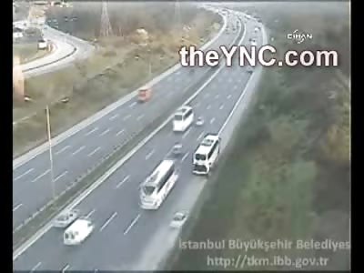 Cursed Tourists standing on the Side of the Road hit by Out of Control Car 