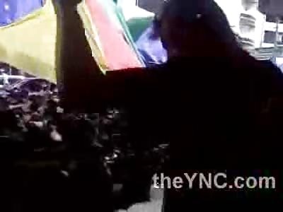 Suicidal Mental Man Bleeds out in Front of a Storefront right on the Street