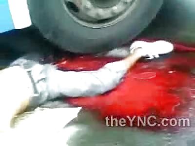 Man has the Worst View outside of the Tour Bus