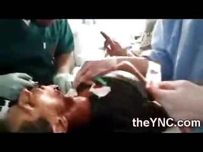 Man with Gruesome Wide Open Trachea Wound wants Help in the Hospital