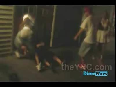 White Kid Brutally Knocked out by Rap Competitor 