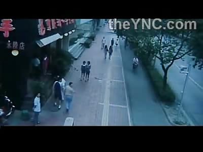 WOW: Two Woman Brutally Struck by Vehicle While Walking on the Sidewalk