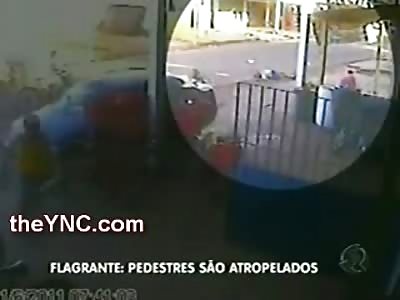 Woman in Pink Clipped by Drivers Side Mirror