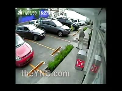 Old Man Escapes Death by Inches.....He turned 25 Again to get out of the way