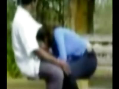 Arab Girl Gives Forbiden Blow Job in Public Square When she Thought noone Was Watching