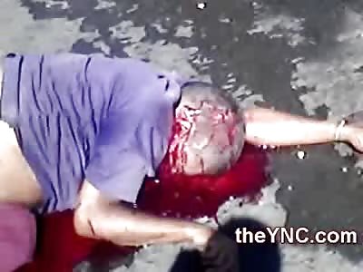 Heavy Set Homeless Alcoholic Run over carrying his Box of Beer