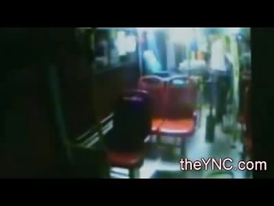 Bully on a Bus gets Stabbed by a Manthat Fights Back