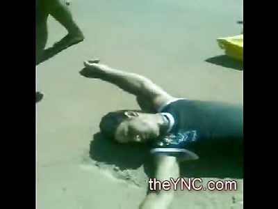 Biker Smoldering with his Bike is Disposed of like a Piece of Garbabe on the Highway