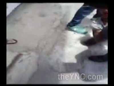 Female Thief Beaten Bloody by Guy Who She Stole From