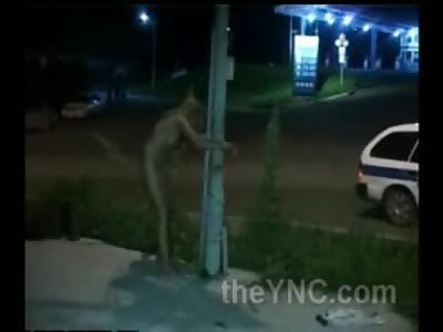 Epic Naked Russian Hitchhiking Woman can't get a Ride from Anyone (Watch Full Video)