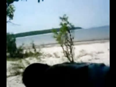 Sexy Girl Love Sex on Public Beach