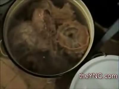 Buckets of Heads in Bizarre Grisly Video out of a Russian Morgue