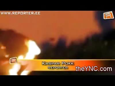 Dude your On Fire!! Oblivious Man stands around while he gets Crispy, and Burned his Entire Garden Down as Well