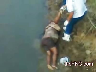 Bloated Female Dragged out of Canal