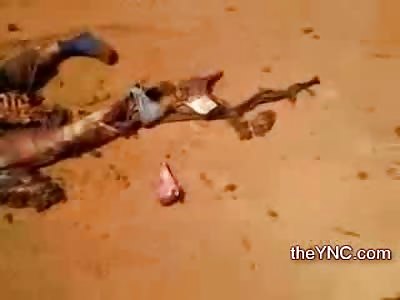 Half Incinerated Bikers hopefully had a Quick Death