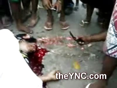 Quick Video of Splatterd Brains and the Whole Crowd Taking Pics Like Paparazzi 