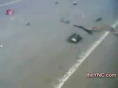 DOOM: 2 Bikers Spread across Road after Fatal Meeting with a Large Truck