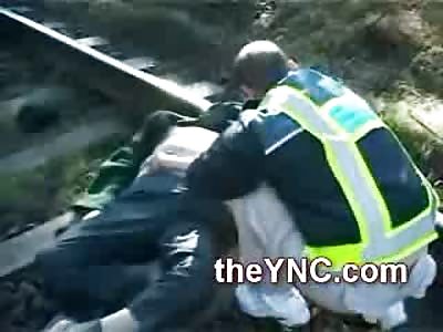 Suicidal Man Perfectly Beheaded by Train