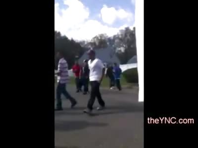 Cowering White Boy Beaten Quickly by Black Fighter with Long Arms