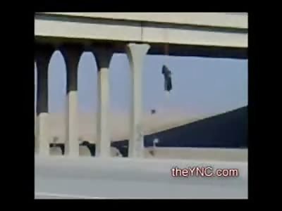 Hanged Body rigged with Explosives Detonates in front of Police Officers