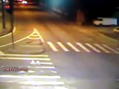 Man in Red Shirt takes on Public Transportation Bus and Loses