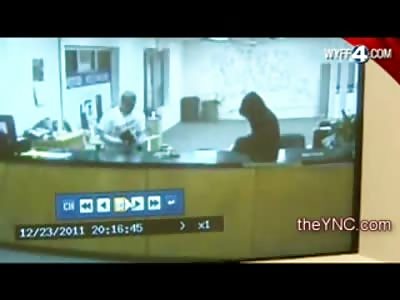 Pawn Shop Owner KO's Robber and Forces him to Clean up his Own Blood