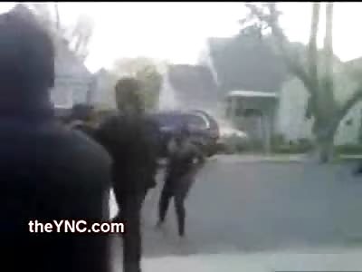 PATHETIC: Ghetto Trash PREGNANT Girls Fight like Dirty Pigs in the Street While Everyone Hoots and Hollars