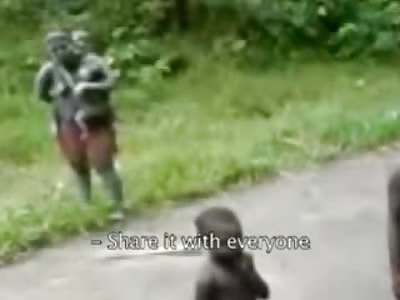 Primitive Tribe Forced to Dance for tourists in Bizarre Human Zoo