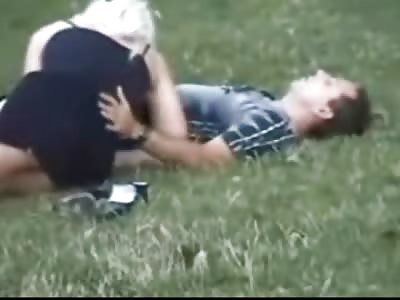 REAL: Insane Couple Has 5 Minutes of Sex in Public Park with People Walking and Riding bikes By them