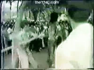 Never Before Published video of Gruesome Protest turned Massacre, Body Hanged from Tree and Beaten like a Pinata, others Set on Fire