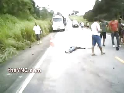 Pretty Woman Decapitated Head and Body left a Few Feet Away from each other in the Street