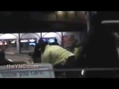 Black Kids Jump and Beat up White Guy Leaving Him Unconscious 