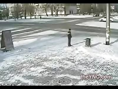 LUCK: Man is Missed by Inches 