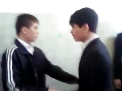 Boy is left Breathless after being Body Slammed in the Boys Bathroom