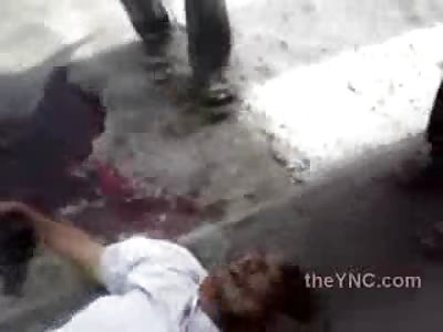 Trying to Save Old Mans Life after Being hit by a Stray Bullet on the Street