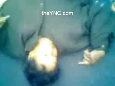 Obese Woman Ripped in Half takes Final Agonal Breaths before being Covered in Newspaper