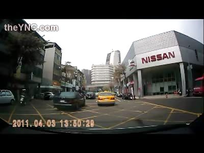 BRUTAL: Head on Moped Collision