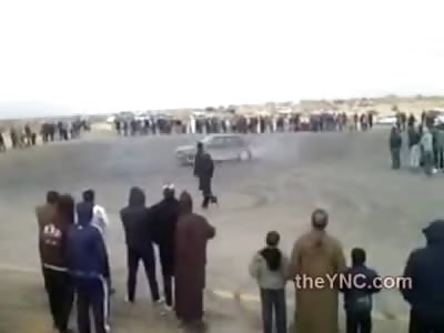 Man Hit and Killed by Drifting Vehicle .. Sent Flying