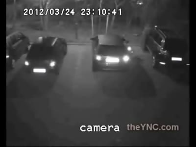 Moronic Arson Blows Himself up while trying to Bomb a Car....Rides Away Still on Fire