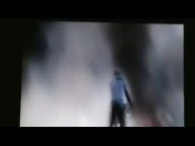 The Burning Man....Biker on Fire Blazing Dead after Fatal Motorcycle Accident