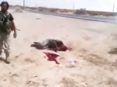 Wounded Soldier is Finished Off in Libya