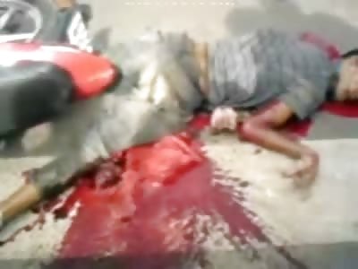 Dead and Splattered on Road....Heart Beating on the Road