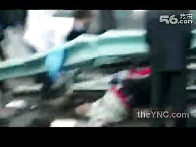 Terrible Accident in China has Doctors on the Scene Assessing the Damage