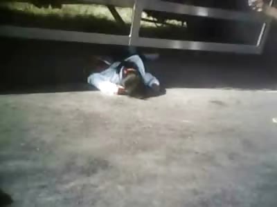 Female Student Ripped in Half under Truck still has her Flip Flops On